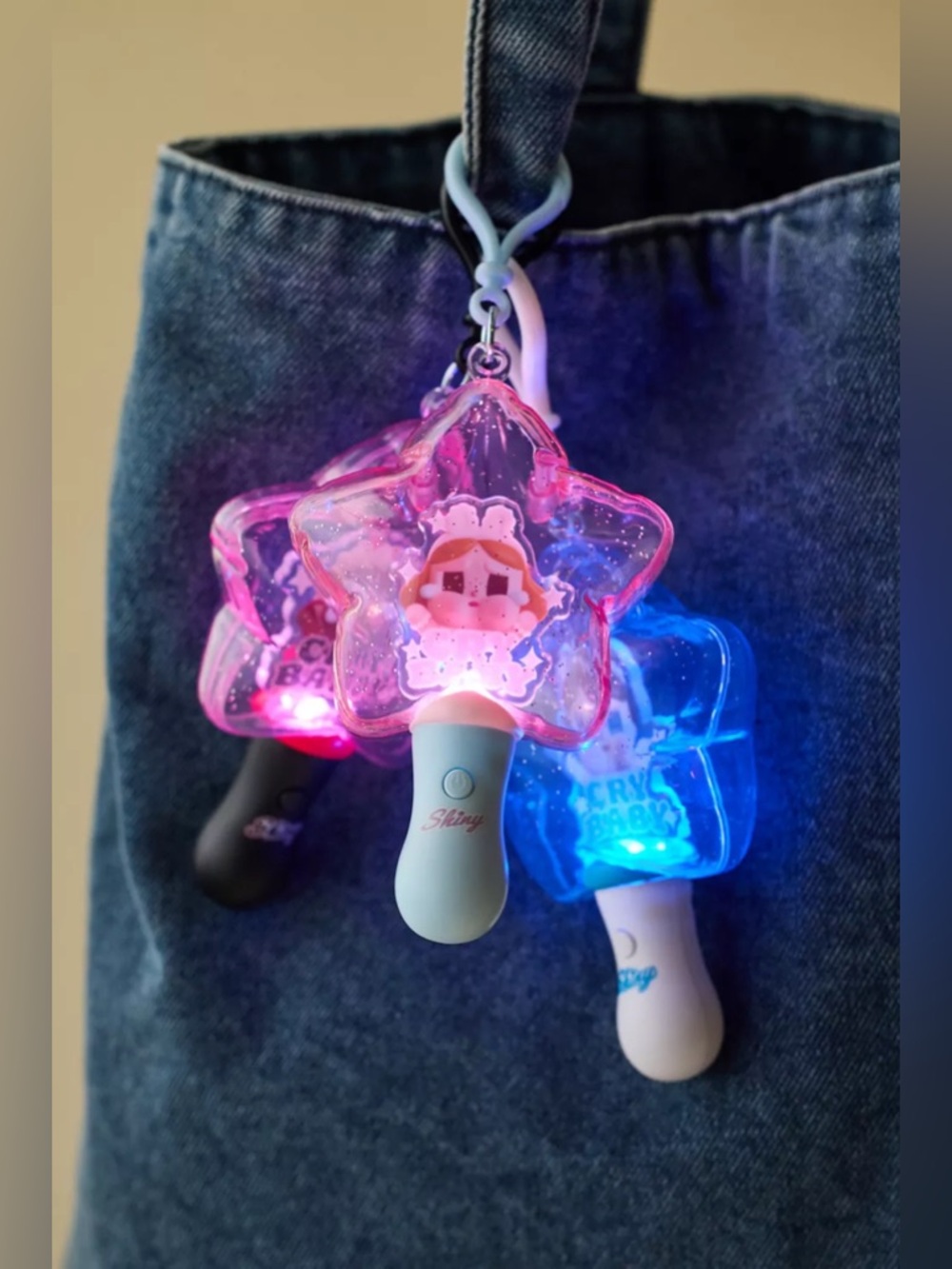 POP MART CRYBABY Shiny Shiny Series Luminous Blind Box Pendant Keychain BagCharm